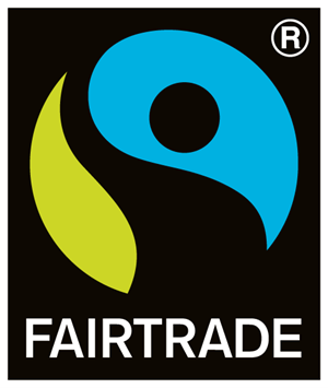 FairTrade badge indicating products sourced from developing countries