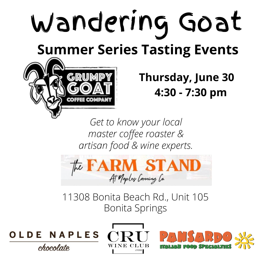 Grumpy Goat Coffee announces Wandering Goat summer series of tasting events – The Farm Stand