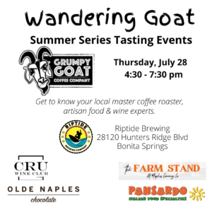 Wandering Goat summer series of tasting events
