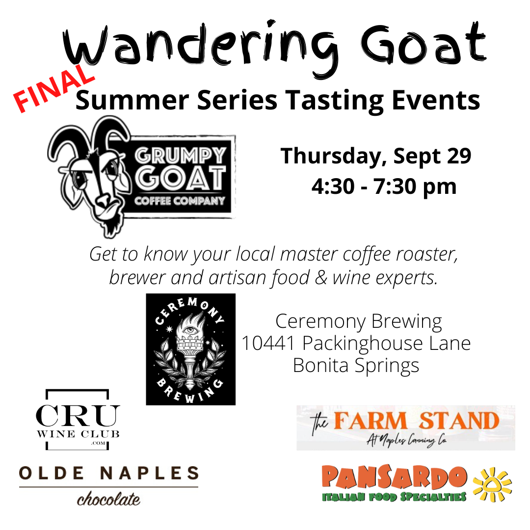Ceremony Brewing to host final Wandering Goat tasting event with Grumpy Goat