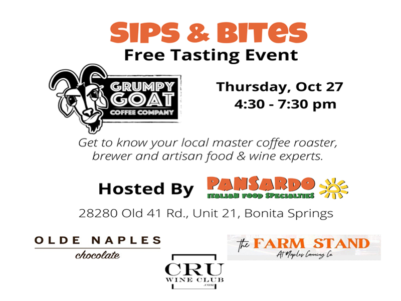 Pansardo Coffee Shop hosts next Grumpy Goat Coffee tasting event