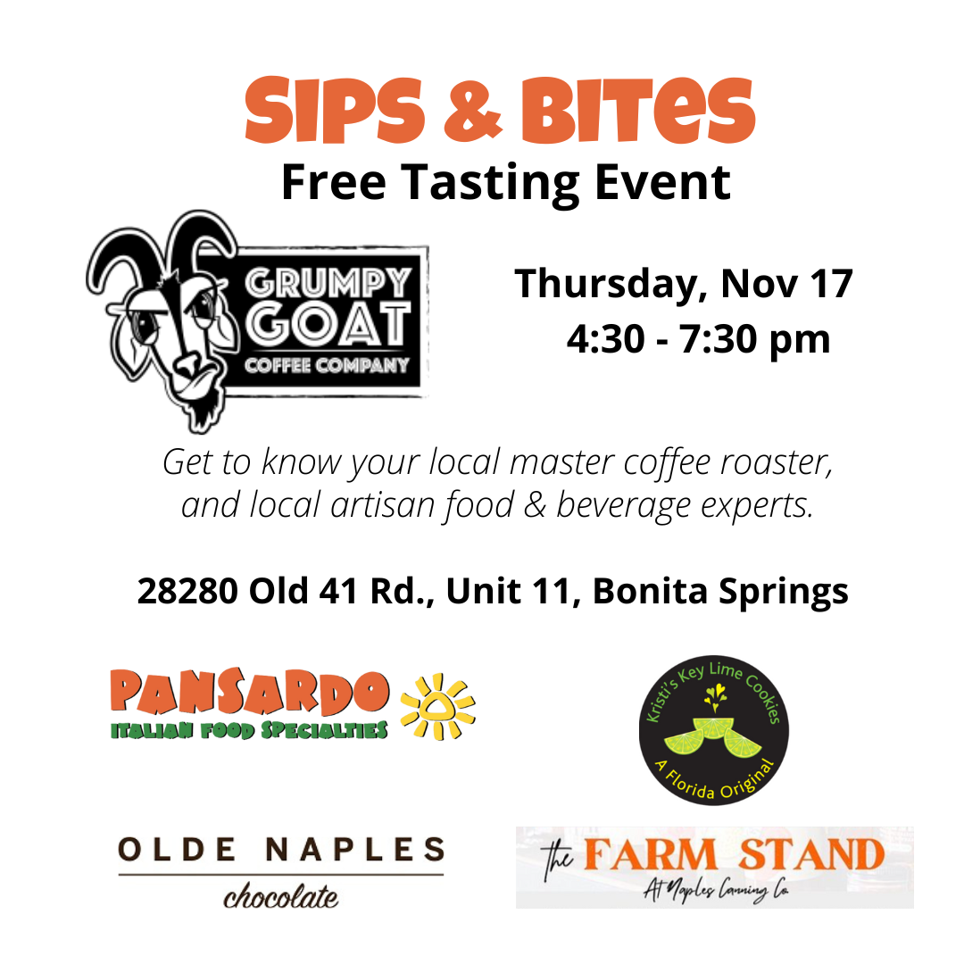 Grumpy Goat Coffee Hosts Sips and Bites Tasting Event with Local Food and Beverage Artisans