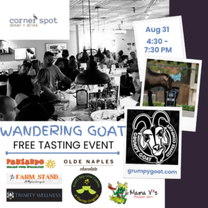 Wandering Goat tasting event at Corner Spot