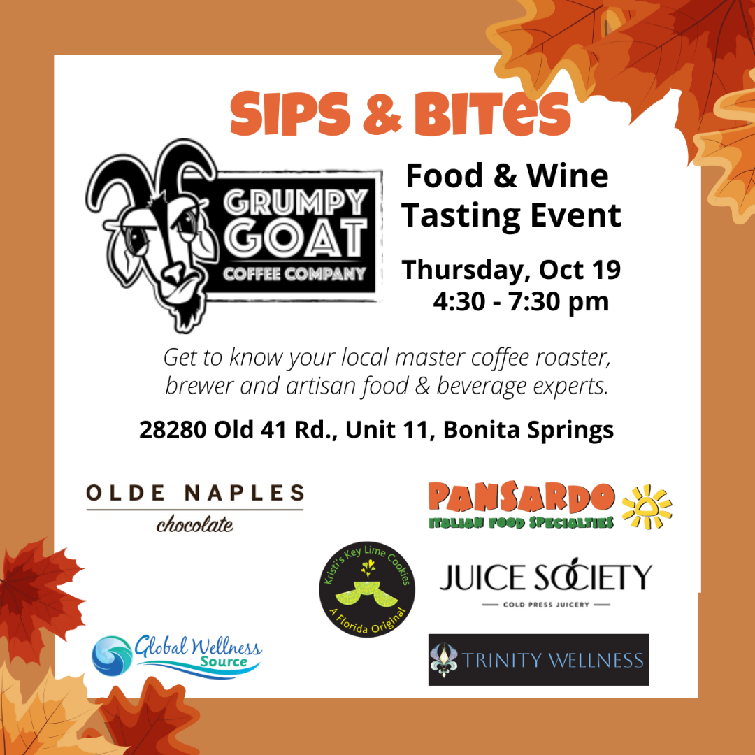 Grumpy Goat Coffee to host Sips & Bites free tasting event October 19, 2023
